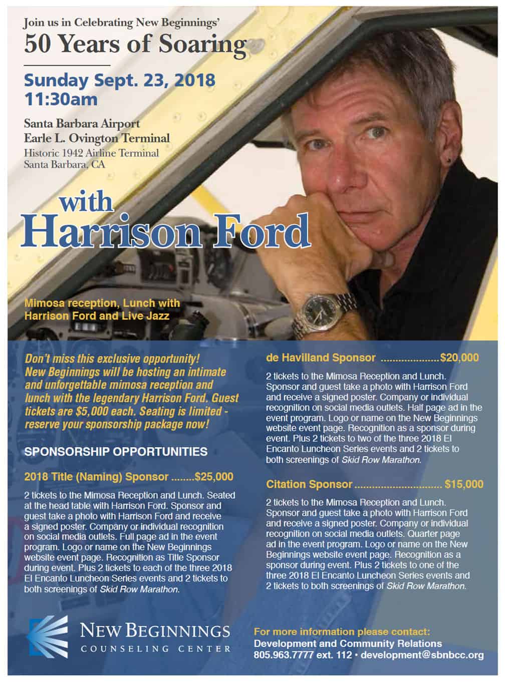 New Beginnings Harrison Ford Event 2018