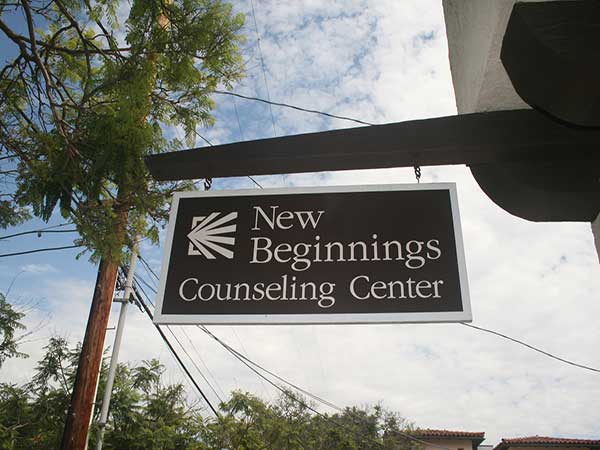 New Beginnings Counseling Center sign